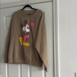 Disney Men's Brown Mickey Mouse Sweater